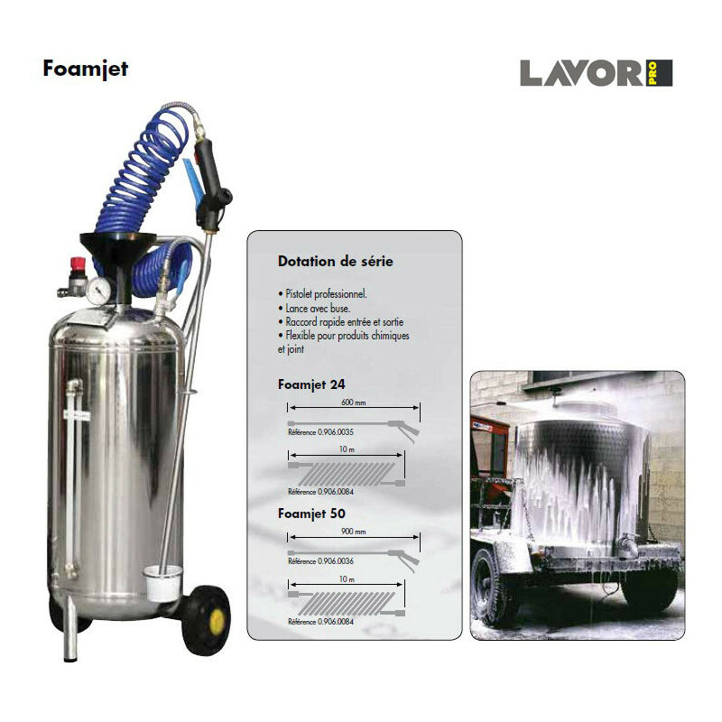 Lavor - Pro - Pulvérisateur de mousse inox 24L 6bar lance 600mm - foamjet SX24