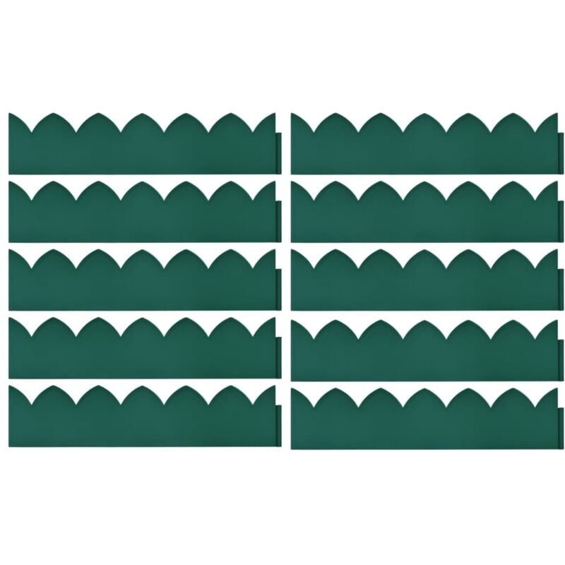 Vidaxl - Lawn Edgings 10 pcs Green 65x15 cm pp