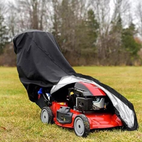 TIGREZY Lawn Mower Cover - 210D Oxford Waterproof Fabric Lawn Tractor Cover Dustproof Weather Protection UV Resistant 193 x 64 x 112 cm