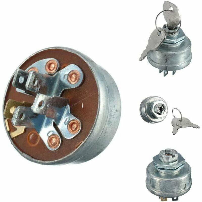 Lawn Mower Tractor Ignition Start Switch, 5 Pin Tools Ignition Start Switch With Key For Mtd Guazhuni