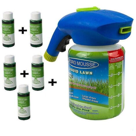 lawn Sprayer Seed Liquid Hydro Seeding System Mousse Household Grass Care(with 5 Bottle Of Nutrient Solution)