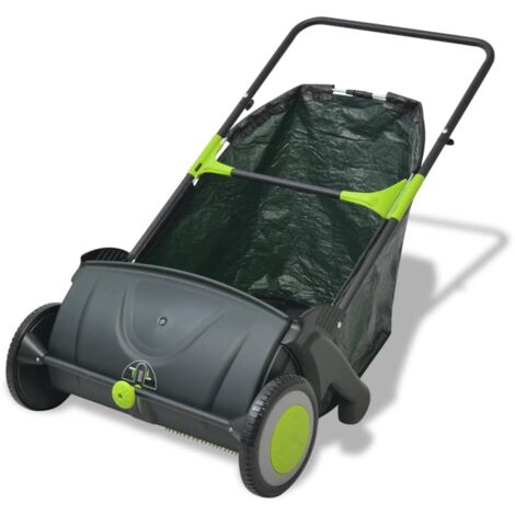 VEVOR Lawn Sweeper Push Leaf Grass Collector 21 3.5 Cu. Ft. Capacity  Adjustable