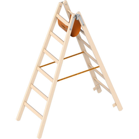 Layher 1053 Holzstehleiter nach Ö-Norm Z1501 2x6 Sprossen