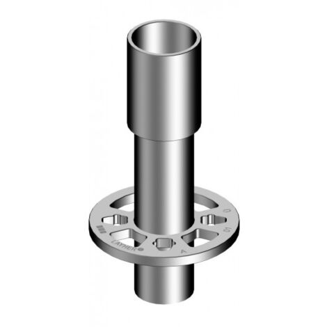 Layher – Embase en acier galvanisé pour échafaudage multidirectionnel – Disque perforé pour socle fixe ou réglable – Montant emboîtable