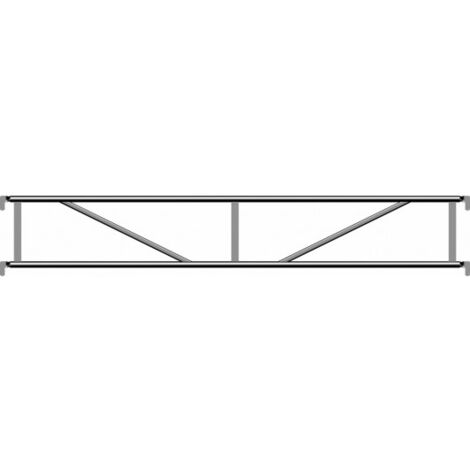 Layher – Garde-corps aluminium 3.07 m – Protection latérale efficace – Se raccorde par clavetage – Verrouillage facile avec marteau