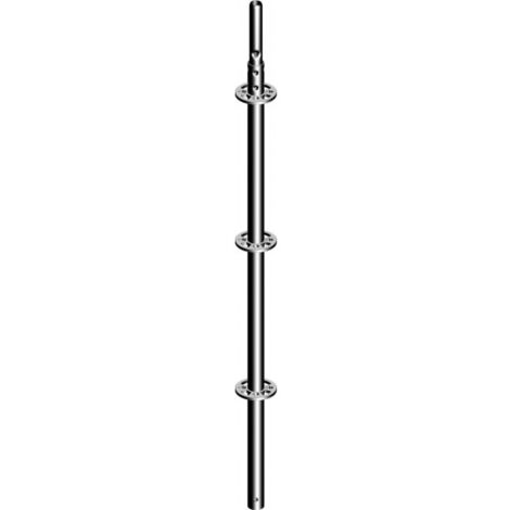 Layher – Montant d'échafaudage multidirectionnel 1m à 4m – Acier galvanisé 48,30mm – Disques tous les 50cm pour flexibilité chantier