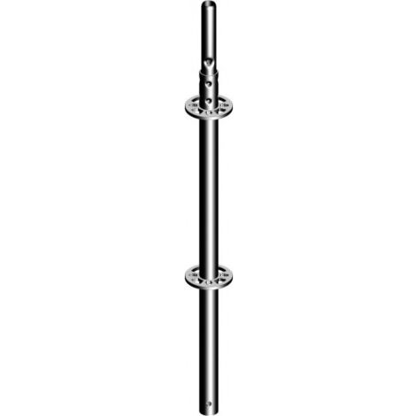 Layher – Montant d'échafaudage en acier galvanisé 1m à 4m – Disques de raccordement tous les 50 cm – Léger et conforme à la norme NF