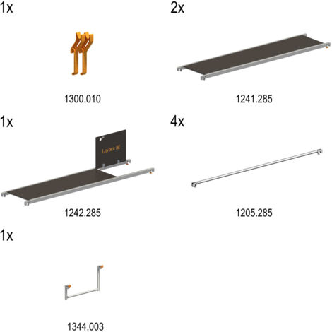 Layher Nachrüstset P2 für Gerüst Uni Breit 1402.104