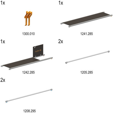 Layher Nachrüstset P2 für Gerüst Uni Breit 1402.105
