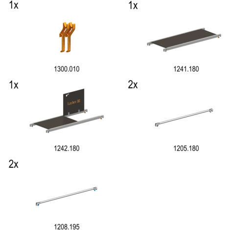 Layher Nachrüstset P2 für Gerüst Uni Kompakt 1405.005