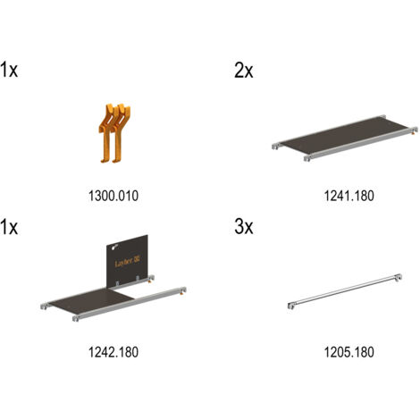 Layher Nachrüstset P2 für Gerüst Uni Kompakt 1405.006
