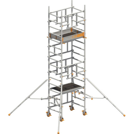 Layher Rollgerüst Solotower mit dem Sicherheitsaufbau P2 Safety Plus 5,15m AH