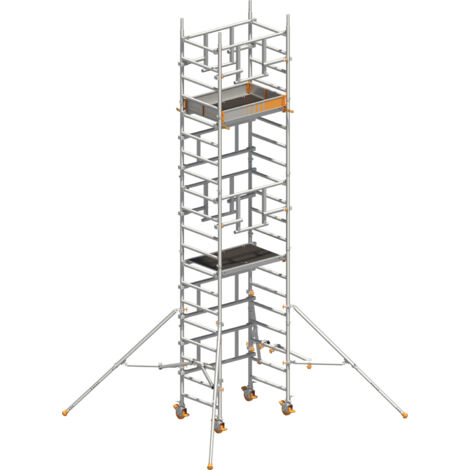 Layher Rollgerüst Solotower mit dem Sicherheitsaufbau P2 Safety Plus 6,15m AH