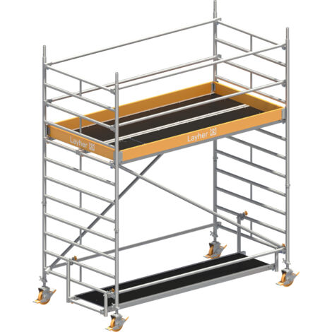 Layher Rollgerüst Uni Breit P2 mit Gerüststützenlänge 2,60m, 7,20m AH