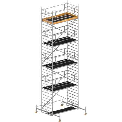 Layher Rollgerüst Uni Breit P2 Safety Plus mit Doppelgeländer 10,38m AH