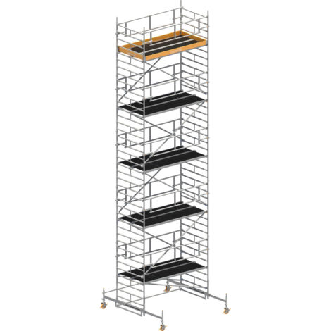 Layher Rollgerüst Uni Breit P2 Safety Plus mit Doppelgeländer 11,38m AH