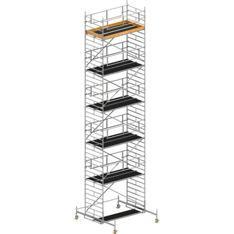 Layher Rollgerüst Uni Breit P2 Safety Plus mit Doppelgeländer 12,38m AH