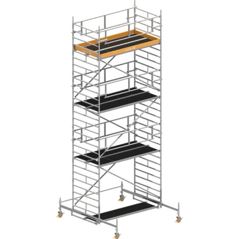 Layher Rollgerüst Uni Breit P2 Safety Plus mit Doppelgeländer 8,38m AH