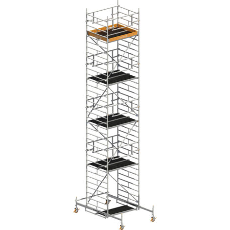 Layher Rollgerüst Uni Kompakt P2 Safety Plus mit Doppelgeländer 10,38m AH
