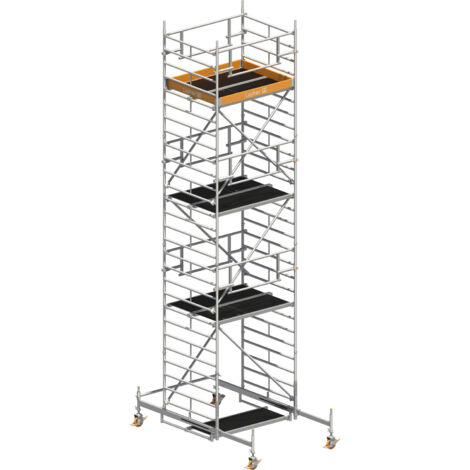 Layher Rollgerüst Uni Kompakt P2 Safety Plus mit Doppelgeländer 8,38m AH