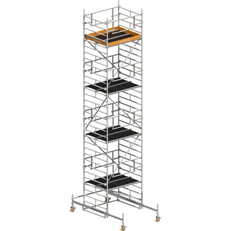 Layher Rollgerüst Uni Kompakt P2 Safety Plus mit Doppelgeländer 9,38m AH