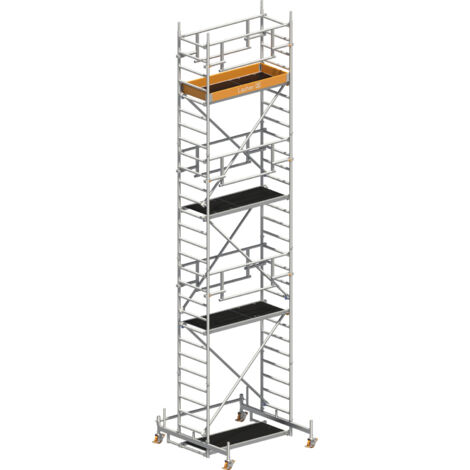 Layher Rollgerüst Uni Leicht P2 Safety Plus mit Doppelgeländer 7,26m AH