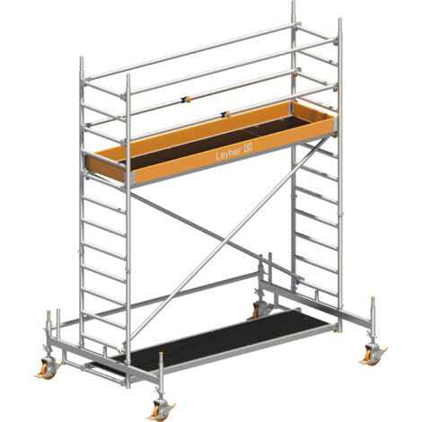Layher Rollgerüst Uni Standard P2 mit Uni Telegeländer 4,35m AH