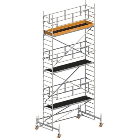 Layher Rollgerüst Uni Standard P2 Safety Plus mit Doppelgeländer 7,35m AH