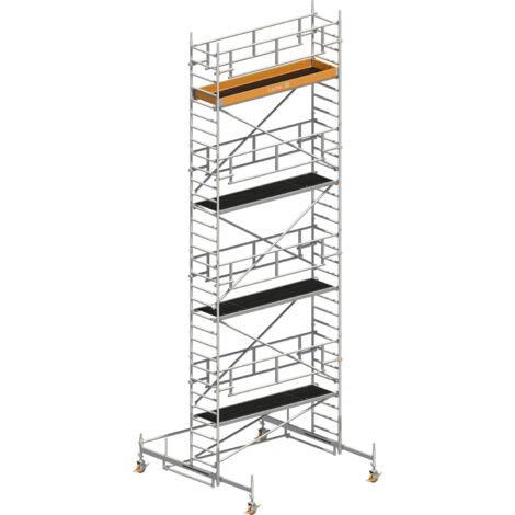 Layher Rollgerüst Uni Standard P2 Safety Plus mit Doppelgeländer 9,38m AH