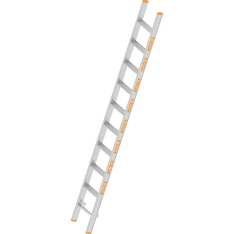 Layher TOPIC 1041 Allzweckleiter Oberleiter mit rutschhemmenden R12 10 Stufen