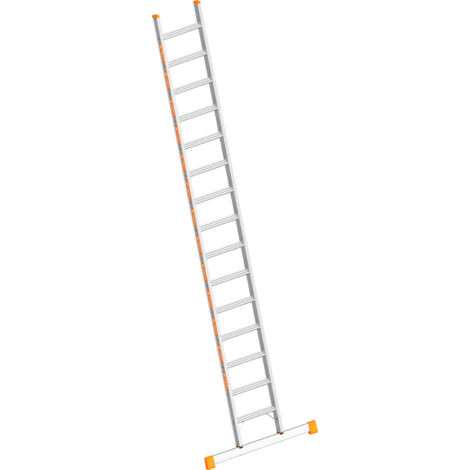 Layher Topic 1042 Stufenanlegeleiter mit Quertraverse 15 Stufen