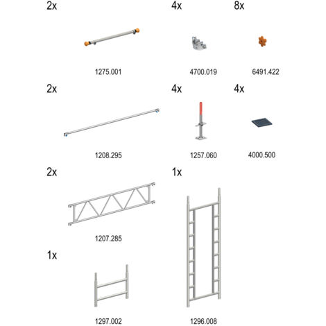 Layher Uni Standard Erweiterung Treppen-Kit Typ1 mit Durchgang