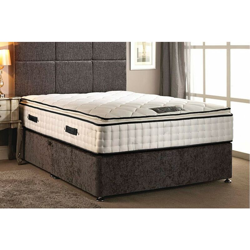 Layla Quilted Pillow Top Lime Divan Bed No Drawer No Headboard