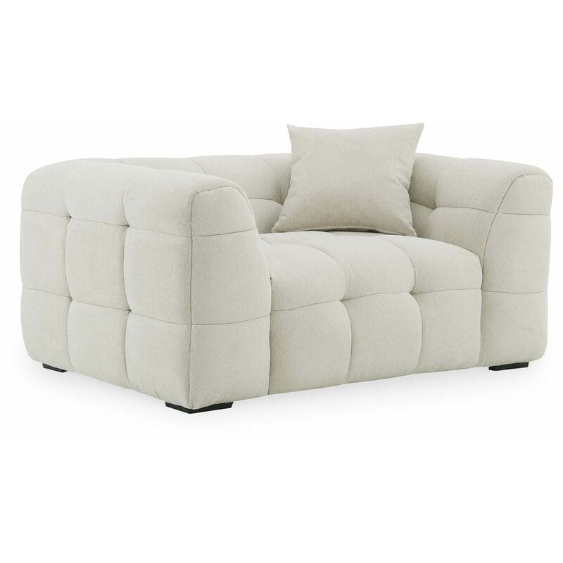 Mobilier Deco - layna - Fauteuil en tissu beige