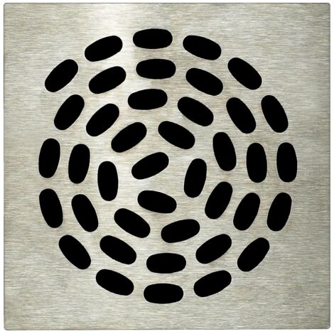 Lazer – Grille carrée 130 x 130 mm – Évacuation efficace pour douche maçonner Isotanche – Hauteur 8 mm – Épaisseur 3 mm