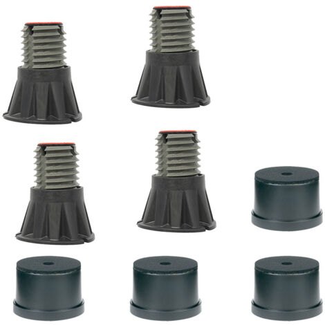 Lazer – Plot Stabilibac – Lot de 4 pieds pour bac à douche – Hauteur réglable 68 à 125 mm – Capacité 250 kg par pied – Installation facile