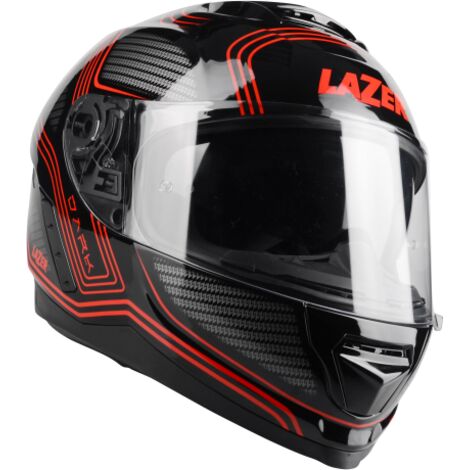 LAZER RAFALE Darkside Motorradhelm (Farbe Schwarz - Rot) M
