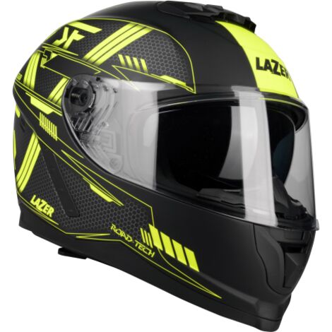 LAZER RAFALE EVO Roadtech Motorradhelm (Farbe Schwarz - Gelb - Matt) M