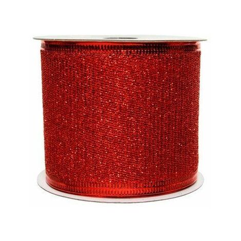 Lazo con purpurina rojo 270x6,3cm