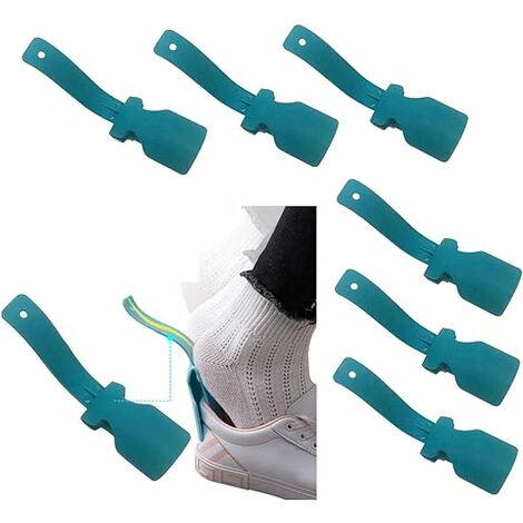 Lazy Shoes Assistant ist für alle Schuhe geeignet - tragbar, einfach an- und auszuziehen Schuhe Lift Assistant - Socken Slider Lifter Griff Schuhe Keil für Senioren, Senioren, Behinderte - 6 Stück (bl