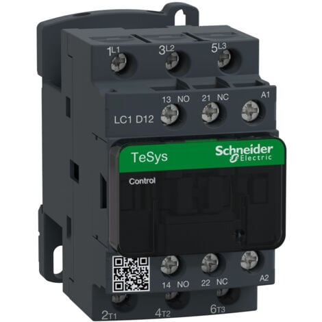 Lc1d12v7 Schneider - Contacteur Tripolaire - 3no - 12a - Bobine 400vca - Vis - Tesys Lc1d12