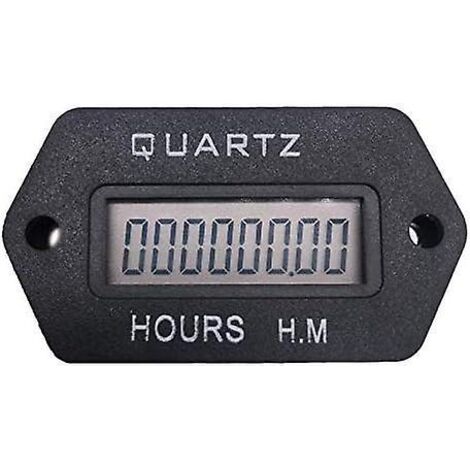 lcd 12-36v Numrique Compteur D'heures Accumuler Le Compteur De Minuterie 999999.59 Encliquetable Dans Le Vhicule Bateau Camion Moto Pour Gnrateur