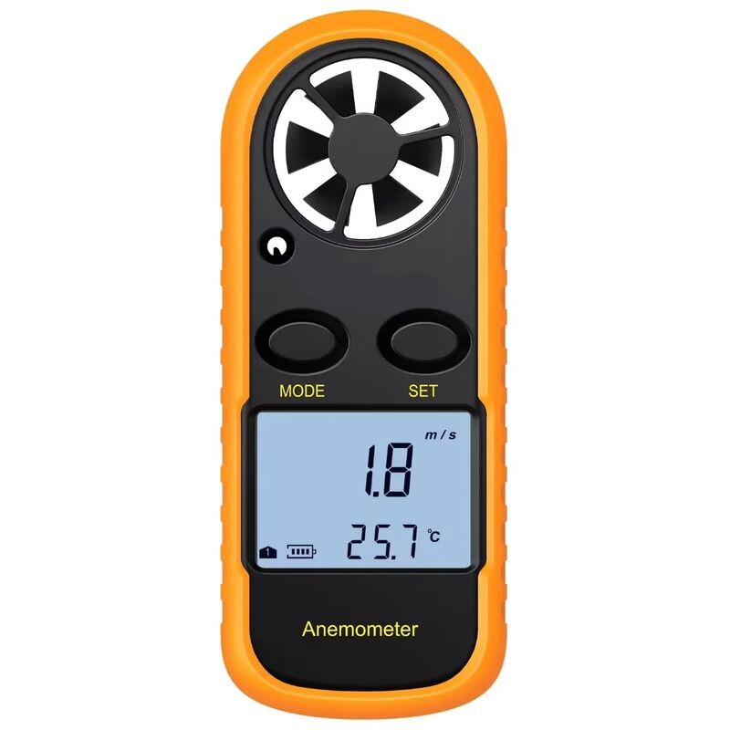 Lcd Digital Anemometer Wind Speed Meter Air Flow Speed Meter Display Backlit Thermometer
