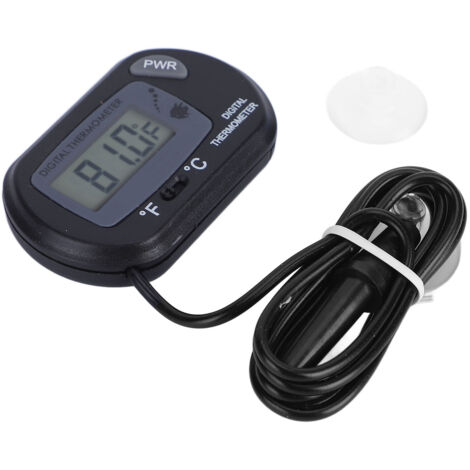 LCD Digital Aquarium Thermometer Convenient Large Clear Screen Adjustable Fish Tank ThermometerBlack