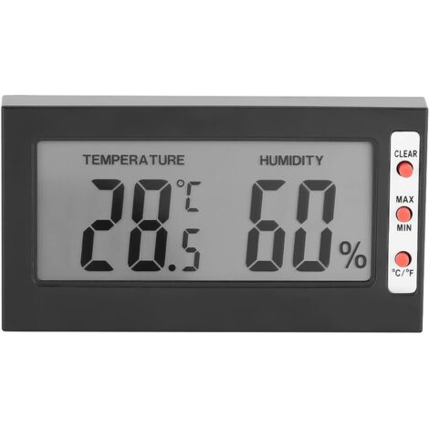LCD Digital Temperature Humidity Meter Mini Digital Thermometer Hygrometer Sensor Mini LCD Hygrometer for Home Office Garden Greenhouse