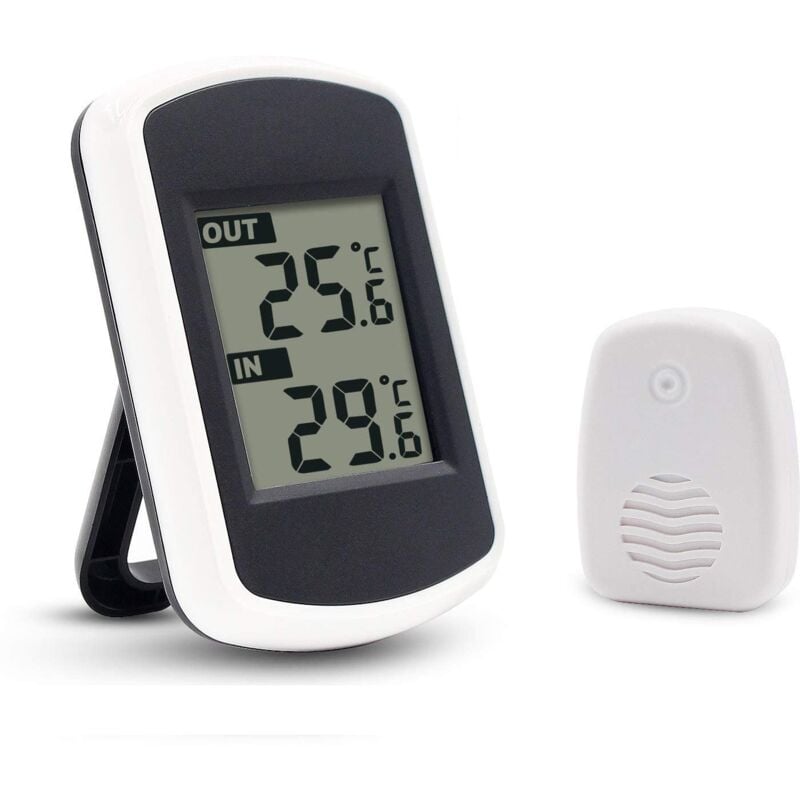 Coavas - lcd Digital Thermomètre sans fil pour intérieur ou extérieur, mini capteur de température ambiante, petit précise testeur de météo dans la