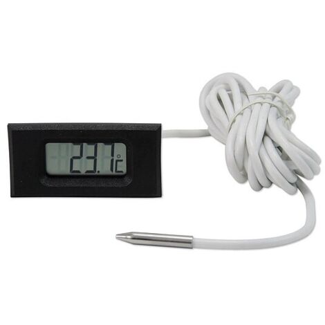 LCD Fernthermometer -40 bis +110 °C mit 3 m Fühlerkabel - batteriebetrieben - mit Digitalanzeige