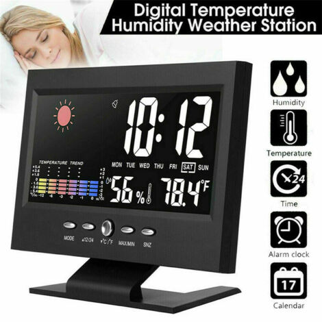 Horloge Calendrier Avec Date Jour Et Heure En Français 8 Pouces LCD