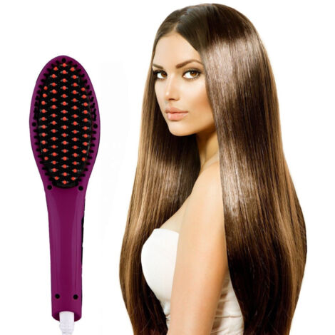 Lcd Ionic Straightener Smooth Hair Brush Temperature 908