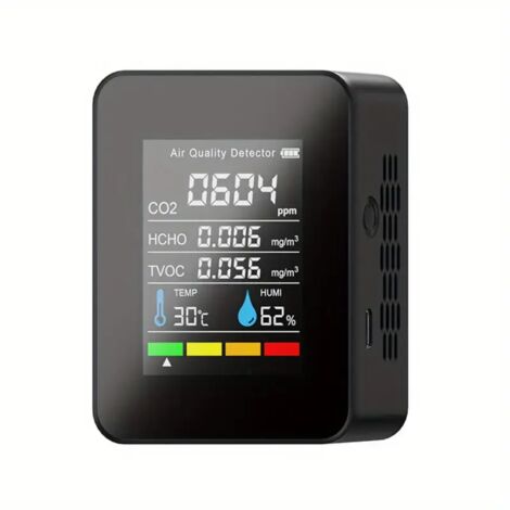 LCD-Luftqualitätsanalysator – misst HCO2, HCHO, TVOC, CO2, tragbar für den Heimgebrauch, präzise, benutzerfreundlich & vielseitig
